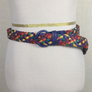 Super-fun multicolor vintage braided belt - wow!